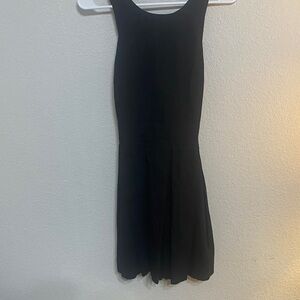 Armani Exchange Black Sleeveless Fit-and-Flare Mini Dress